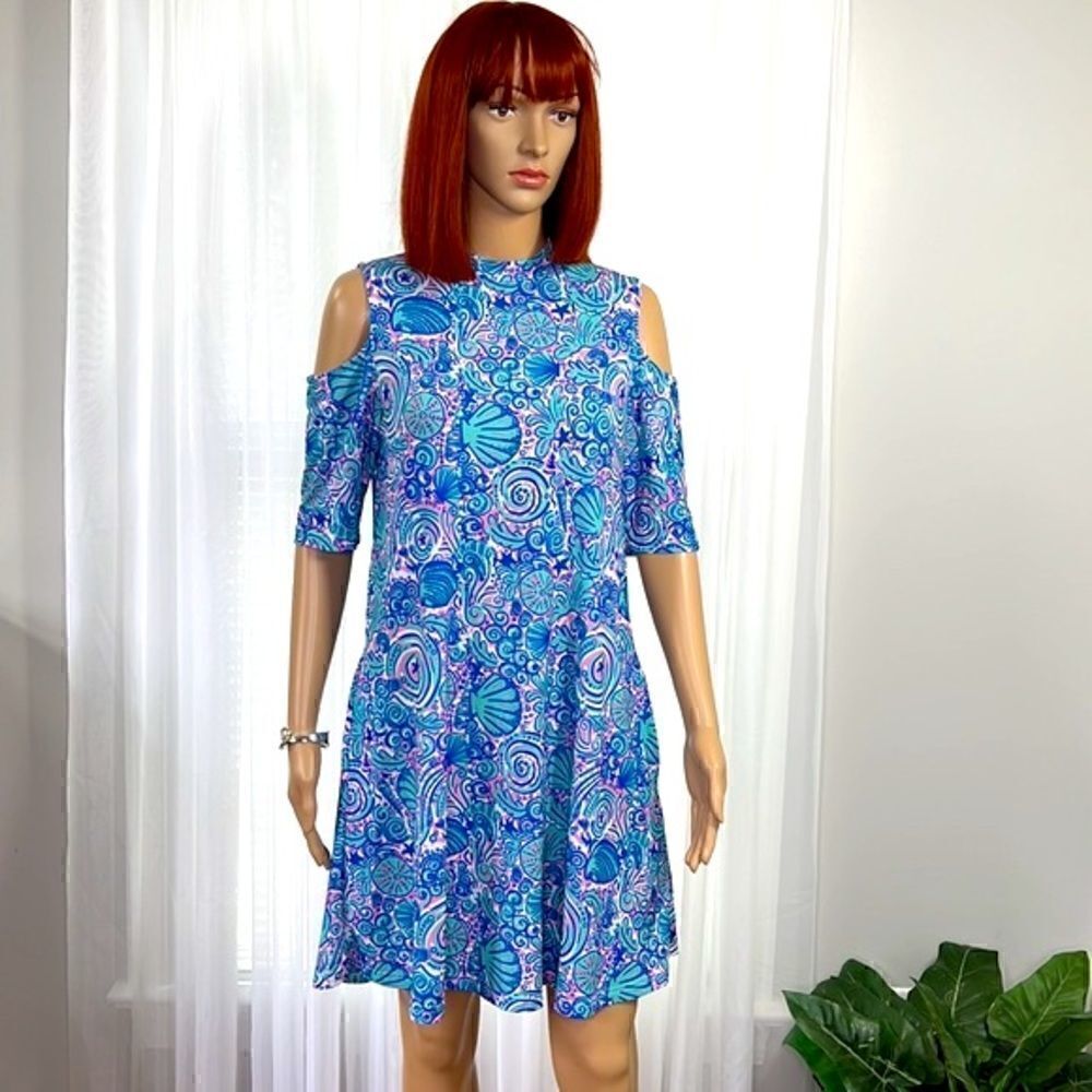 Simply Southern Cold Shoulder Swing Dress Small